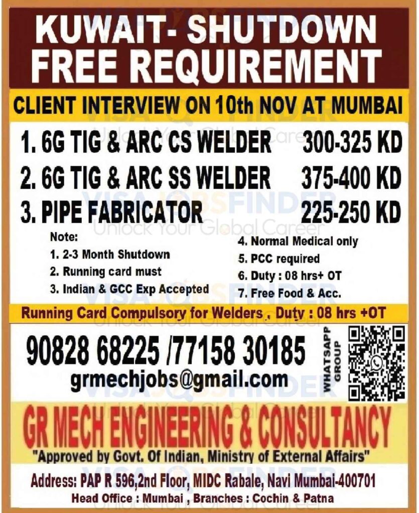 Kuwait-Shutdown-Jobs-for-Welders-Foremen-Technicians